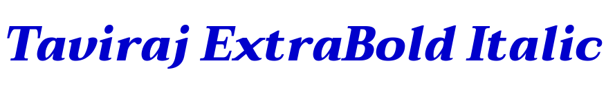 Taviraj ExtraBold Italic font